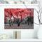 Designart - Red flower Trees Blossom - Floral Landscapes Photographic on wrapped Canvas